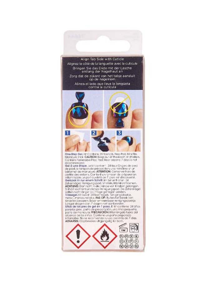 KISS - Pack Of 24 Impress Press-On Pedicure False Nails Pink - Image 1