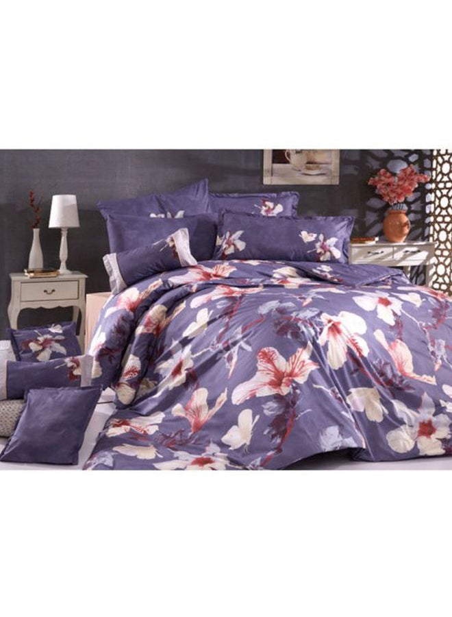 6-Piece Printed Turkish Royal Comforter Set Combination Purple/White/Red King - v1610458534/N41831484A_1