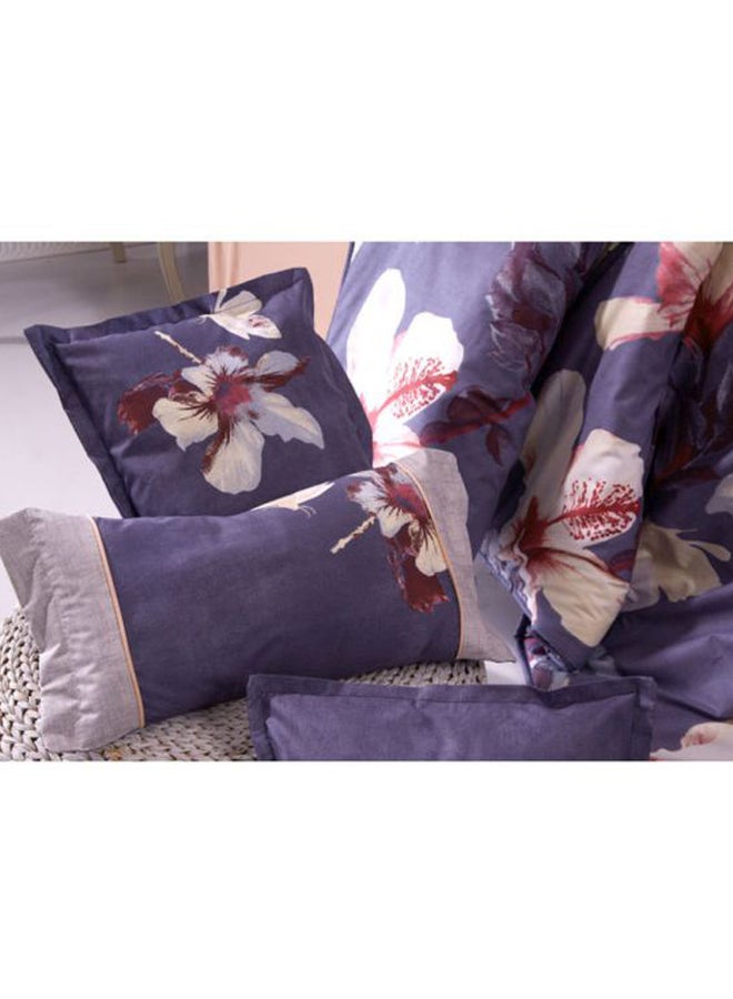 6-Piece Printed Turkish Royal Comforter Set Combination Purple/White/Red King - v1610458534/N41831484A_2