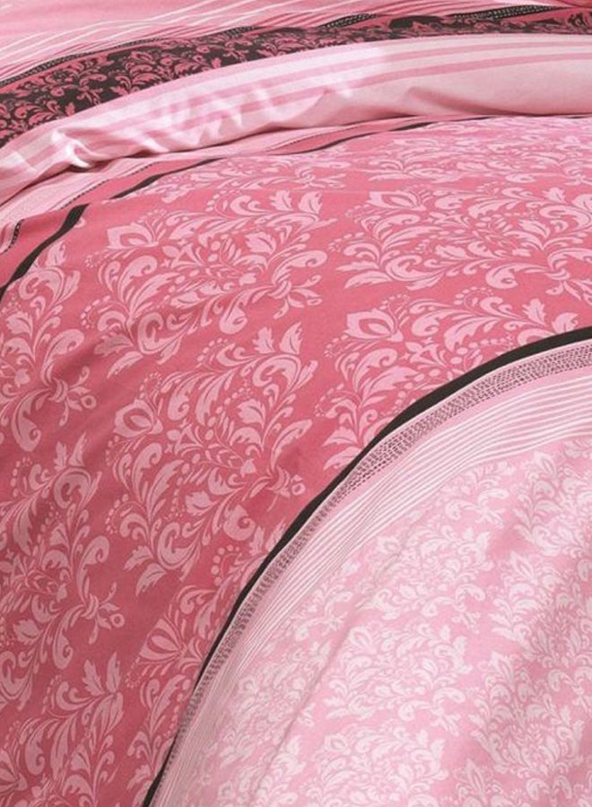 4-Piece Floral Printed Duvet Set Combination Pink/White King - v1610458534/N41831486A_2