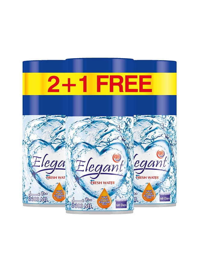 Elegant 3 Piece Fresh Water Automatic Refill Spray Set Blue 300ml  - Image 1