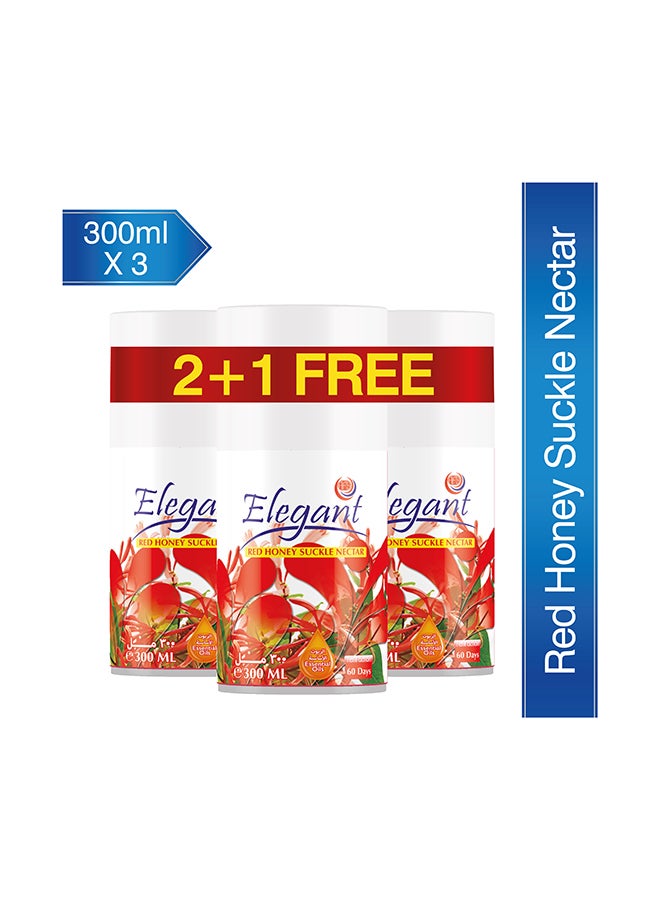Elegant - 3-Piece Red Honey Suckle Nectar Set Red 300ml - Image 1