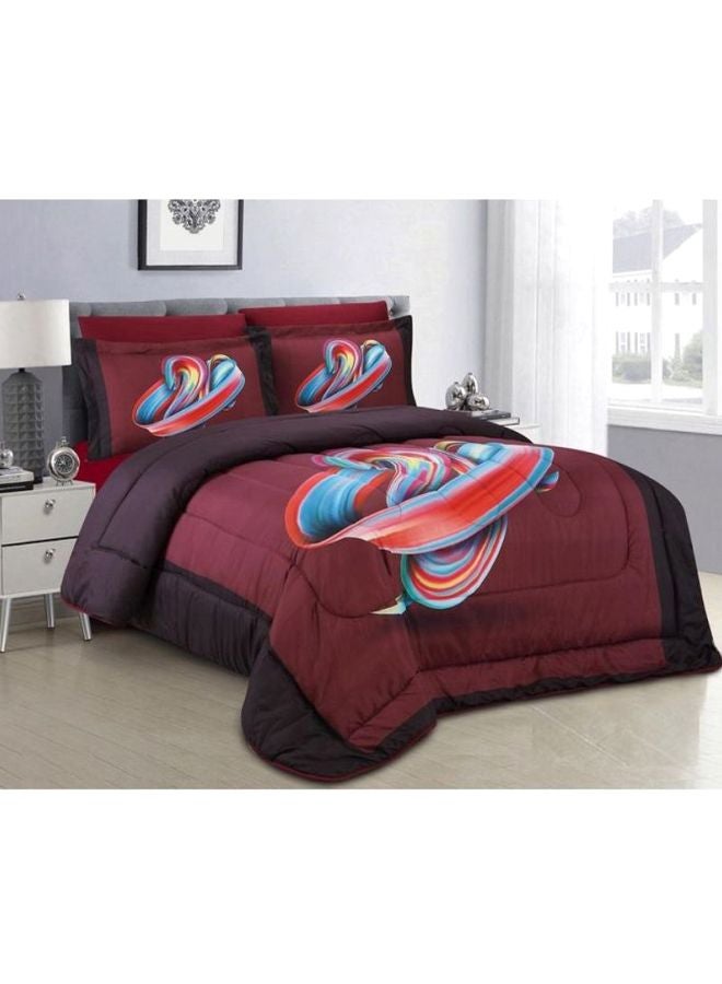 مفرش صيفي من الماكروفيبر الفاخر مناسب لمقاس سرير مفرد 120×200 سم من هورس مكون من 4قطع 290 غرزة مايكروفايبر متعدد الألوان Single