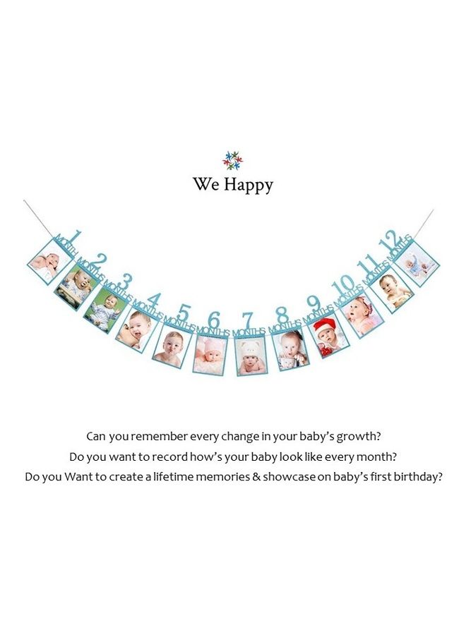 We Happy - First Birthday Photo Frame 26 x 13cm - Image 1