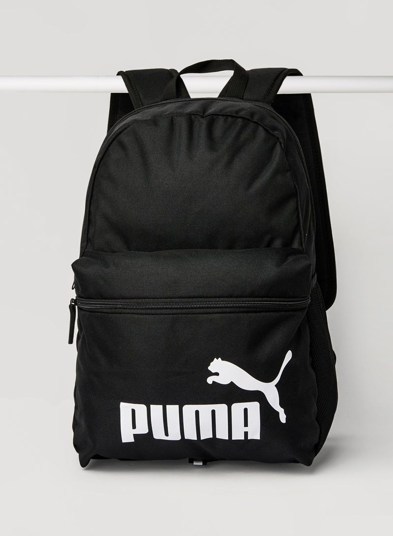 PUMA Phase Zippered Backpack Black/White  - Image 1