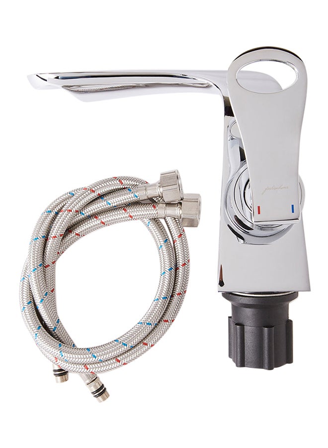 fashionhome Modern Design Single Lever Basin Mixer Silver - Image 1