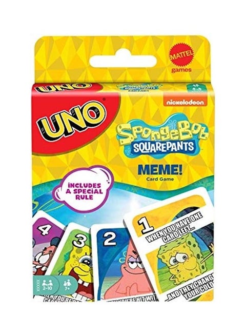 Uno Spongebob Squarepants Meme Card Game 1 x 6inch