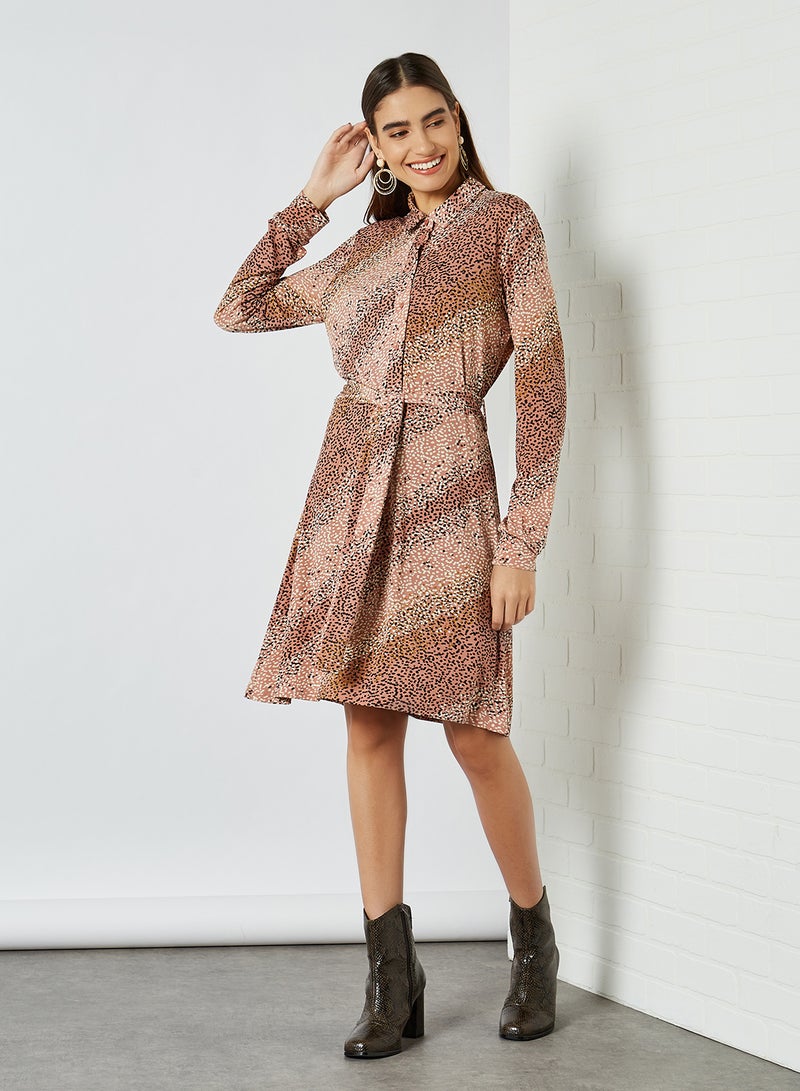 VERO MODA - Printed Shirt Dress Old Rose(17- - Image 1