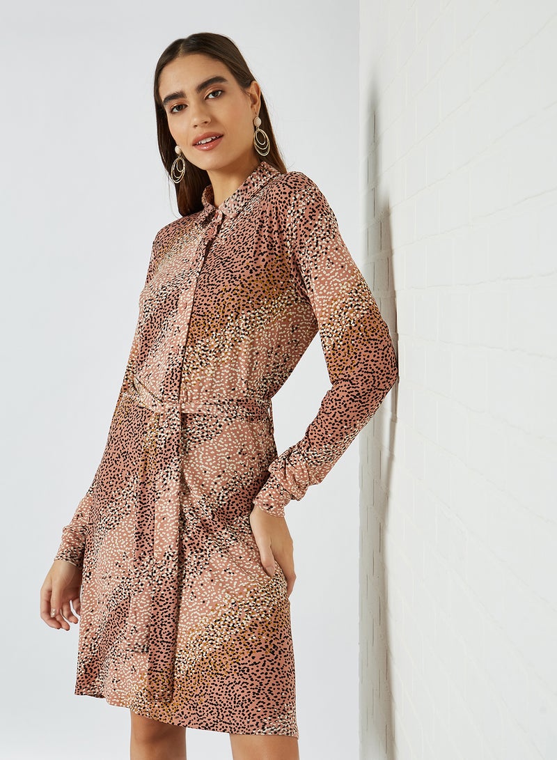 VERO MODA - Printed Shirt Dress Old Rose(17- - Image 1