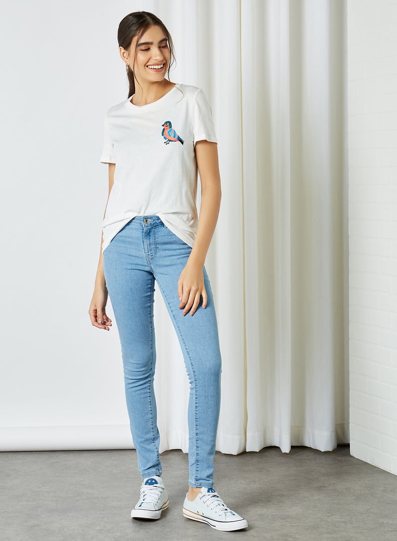 VERO MODA Slim Fit Jeans Light Blue  - Image 2
