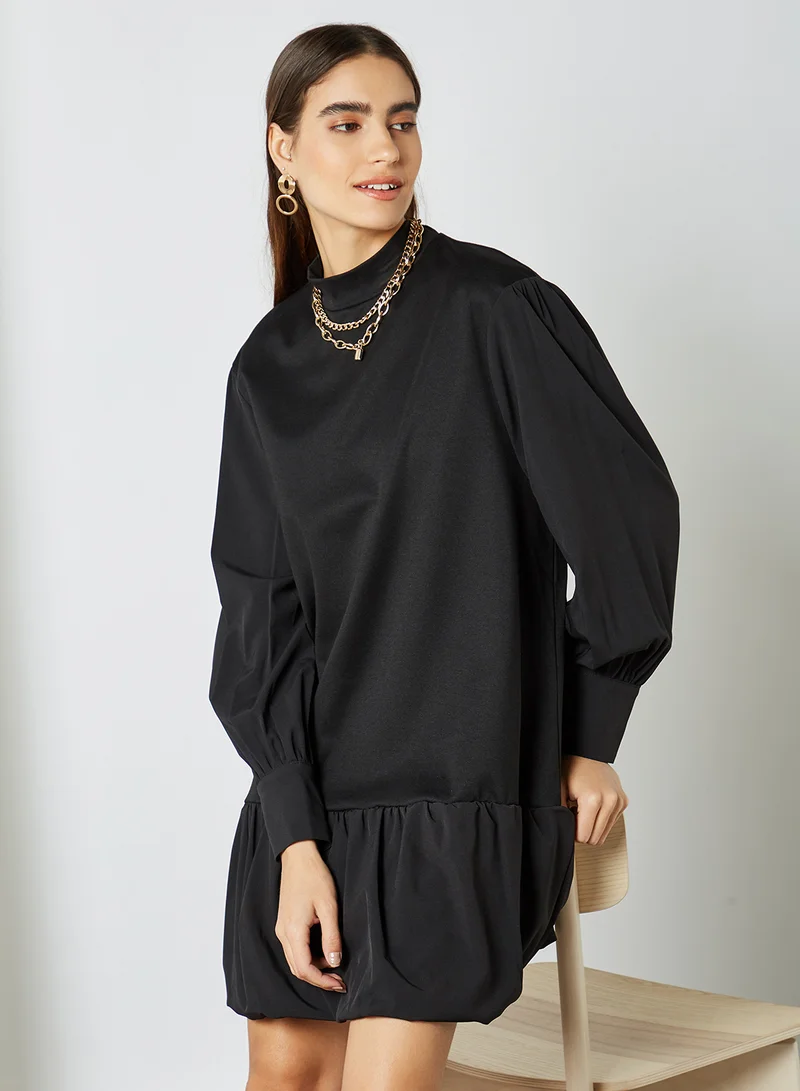 فيرو مودا Bubble Hem Dress أسود (C-N10)