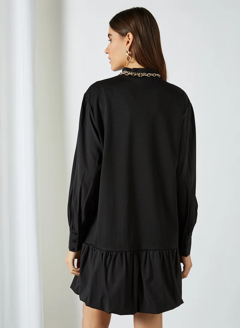 فيرو مودا Bubble Hem Dress أسود (C-N10)