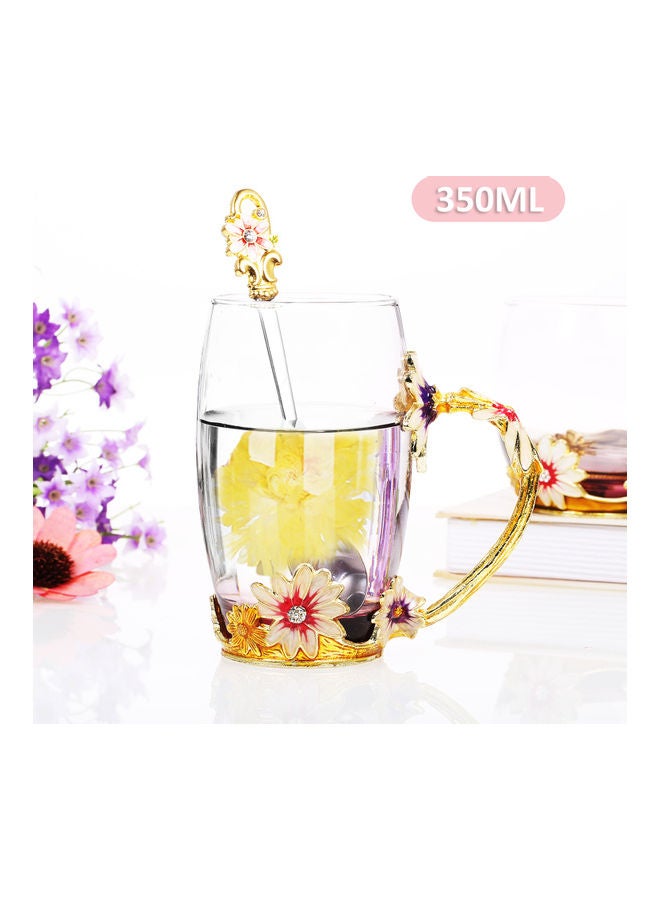 Drink Mug with Tea Coffee Cup with Spoon Cleaning Cloth Set brown - Image 1