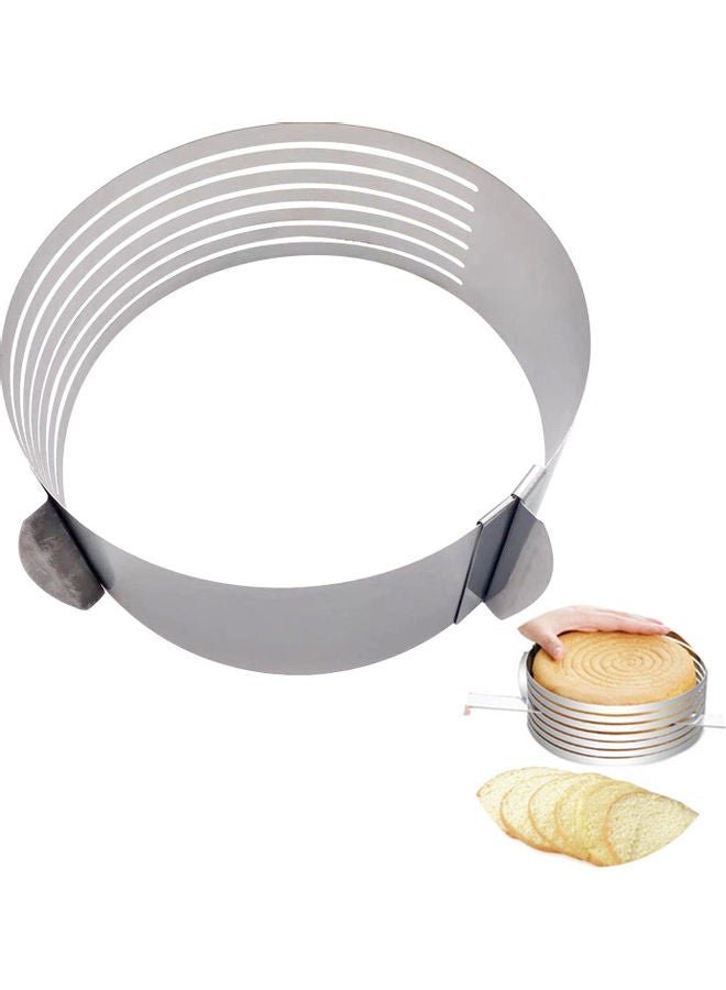 قطاعة كيك من الستانلس ستيل بطبقات قابلة للتعديل مقاس 6-8 بوصات متعدد الألوان - Image 1