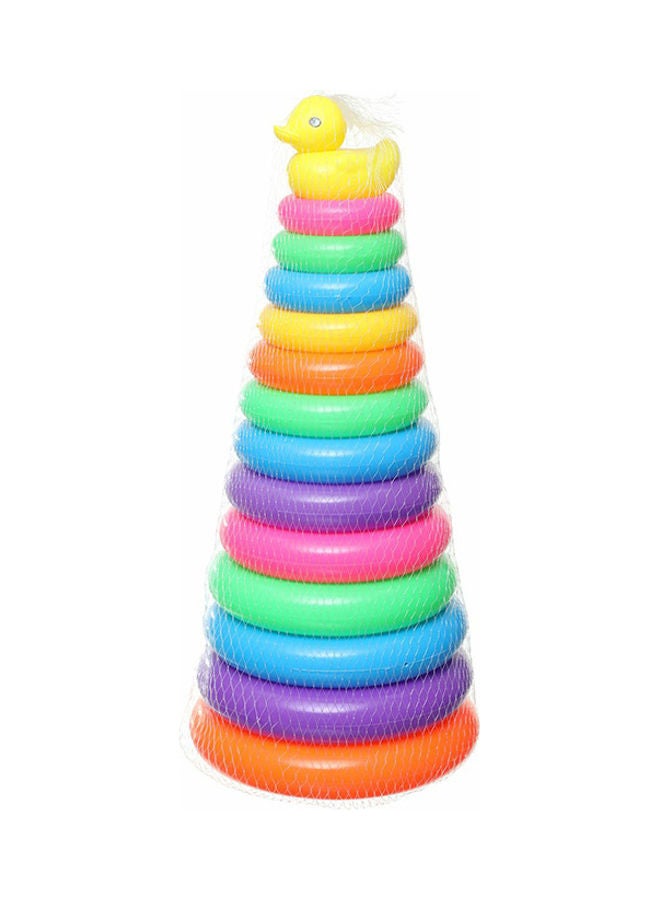 13-Piece Medium Ring Stacking Toy With Duck 