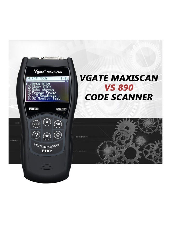 Generic - Auto Diagnostic Code Scanner Black 6.7 x 4 x 4cm - Image 1