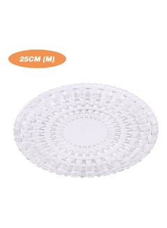 Transparent Plastic Tray Plate White 25cm