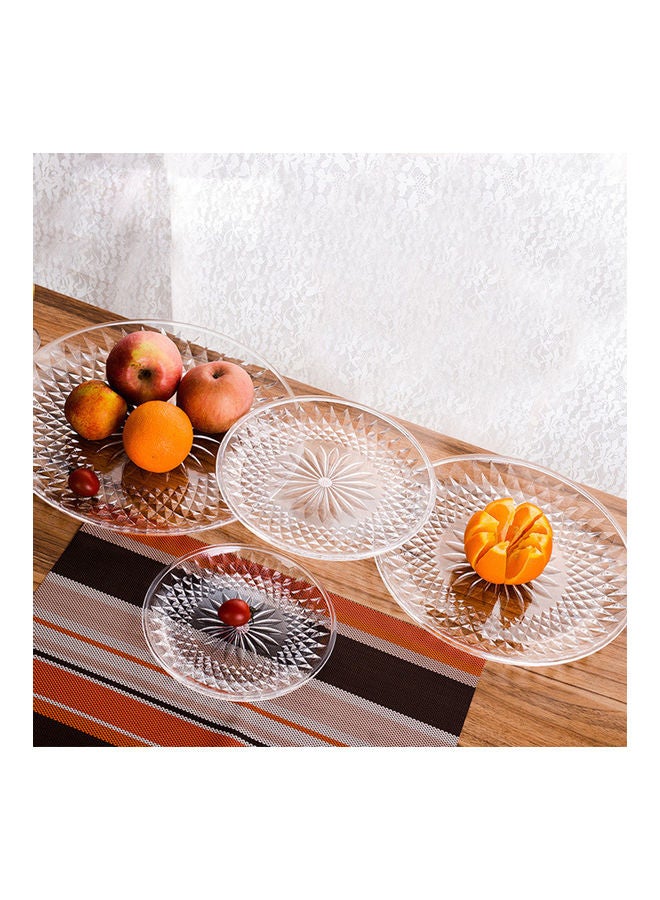 Generic - Transparent Plastic Tray Plate White 25cm - Image 1