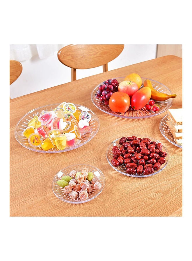 Generic - Transparent Plastic Tray Plate White 25cm - Image 1