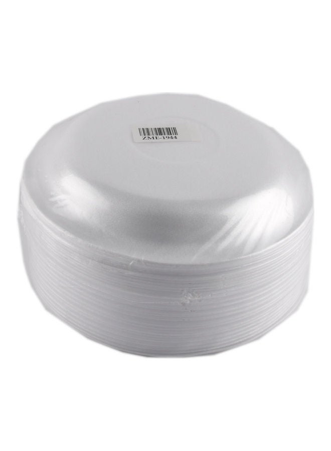 25 Piece Foam Disposable Plates White 10cm - Image 2