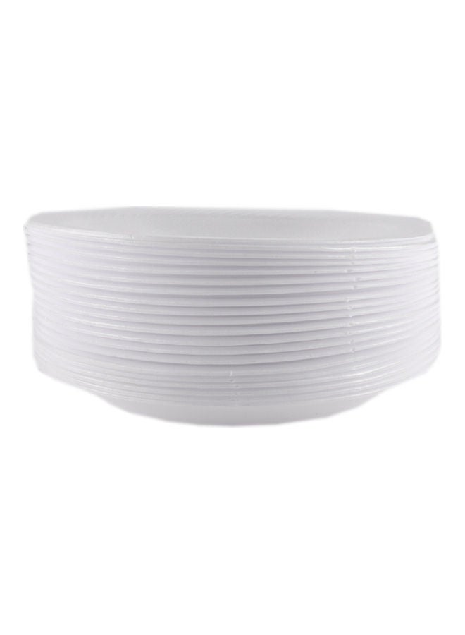 25 Piece Foam Disposable Plates White 10cm - Image 3