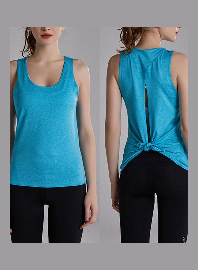 Open Back Camisole Tank Top Sports Vest Pink - Image 5