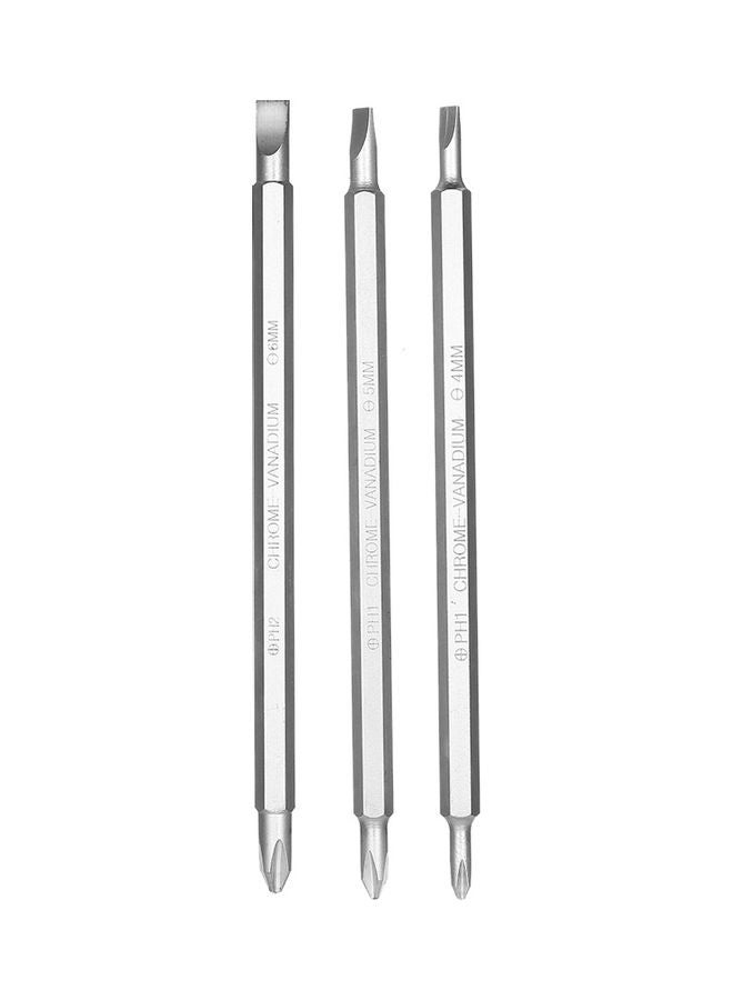 4 Piece Multifunctional Insulated Screwdrivers Set With Magnetic Two Way Slotted multicolour 19.5 x 3.5 x 9.6cm