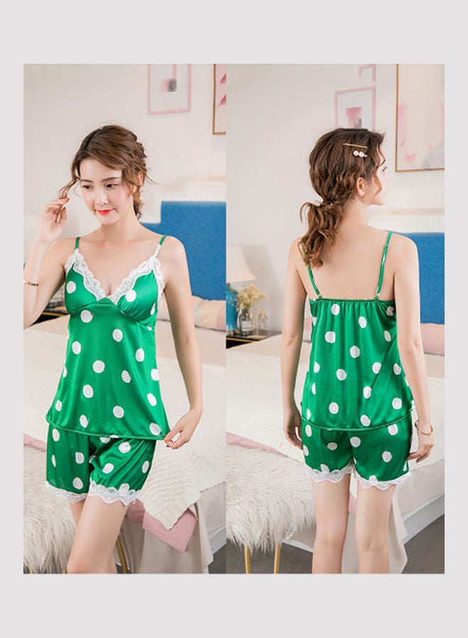 Leopard Dots Women Straps Shorts Sleepwear Outfit Purple Dot - Image 5