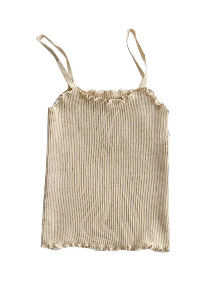 Women Solid Strappy Tank Top Apricot  - Image 1