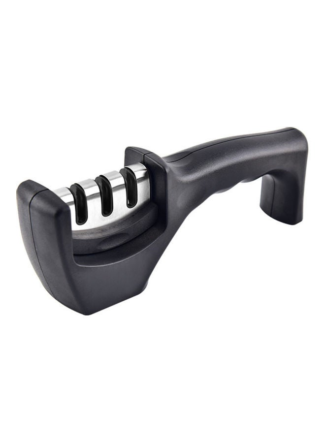 3-Stage Manual Knife Sharpener Black/Silver  - Image 1