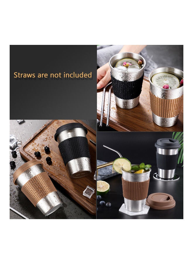 Stainless Steel Vacuum Insulated Tumbler Cup With Lid Black  - Image 3