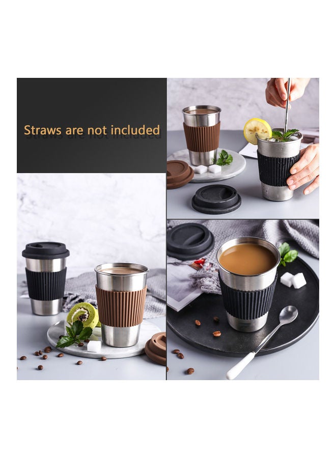 Stainless Steel Vacuum Insulated Tumbler Cup With Lid Black  - Image 5
