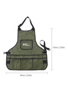 PENGGONG Waterproof Canvas Gardening Tool Apron Tools Bag with Pockets Dark green 22 x 4 x 16cm  - Image 2