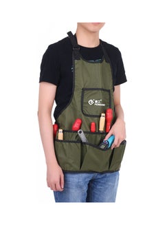 PENGGONG Waterproof Canvas Gardening Tool Apron Tools Bag with Pockets Dark green 22 x 4 x 16cm  - Image 4