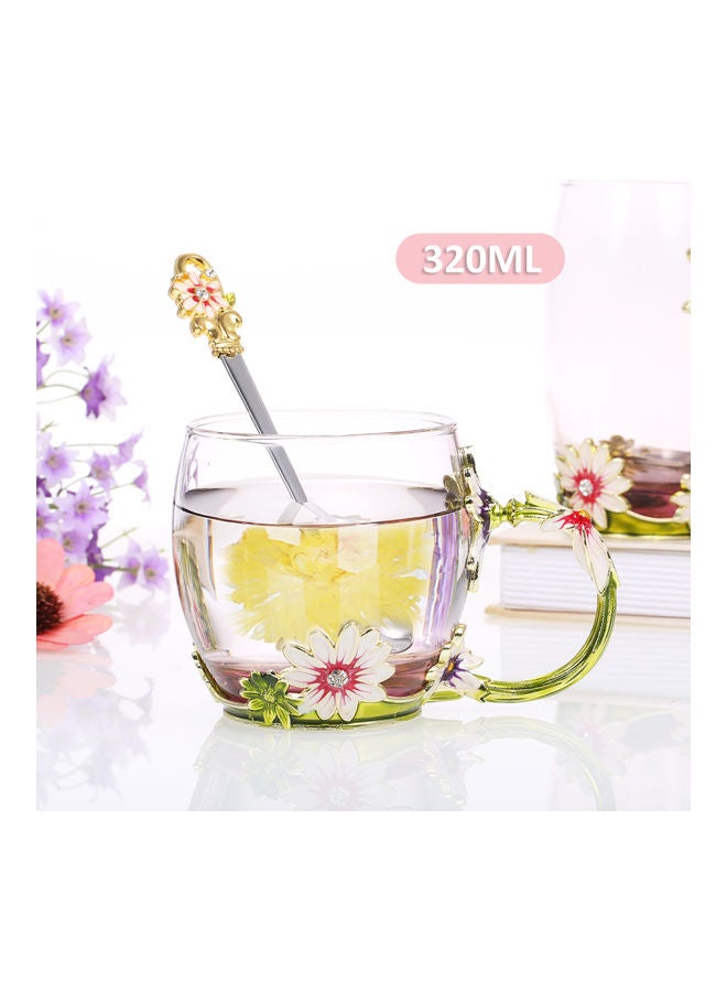 Green Tea Coffee Cup with Spoon Cleaning Cloth Set green - Image 1