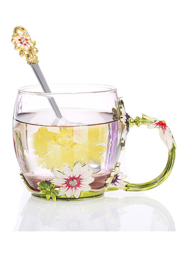 Green Tea Coffee Cup with Spoon Cleaning Cloth Set green - Image 5