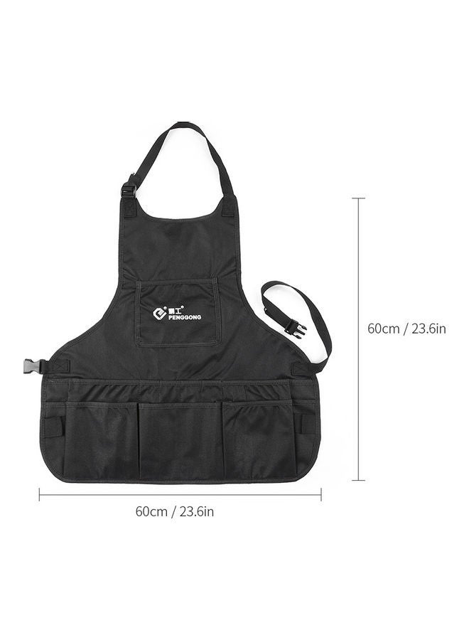 Canvas Gardening Tool Apron Tools Bag With Pockets Black 22 x 4 x 16cm