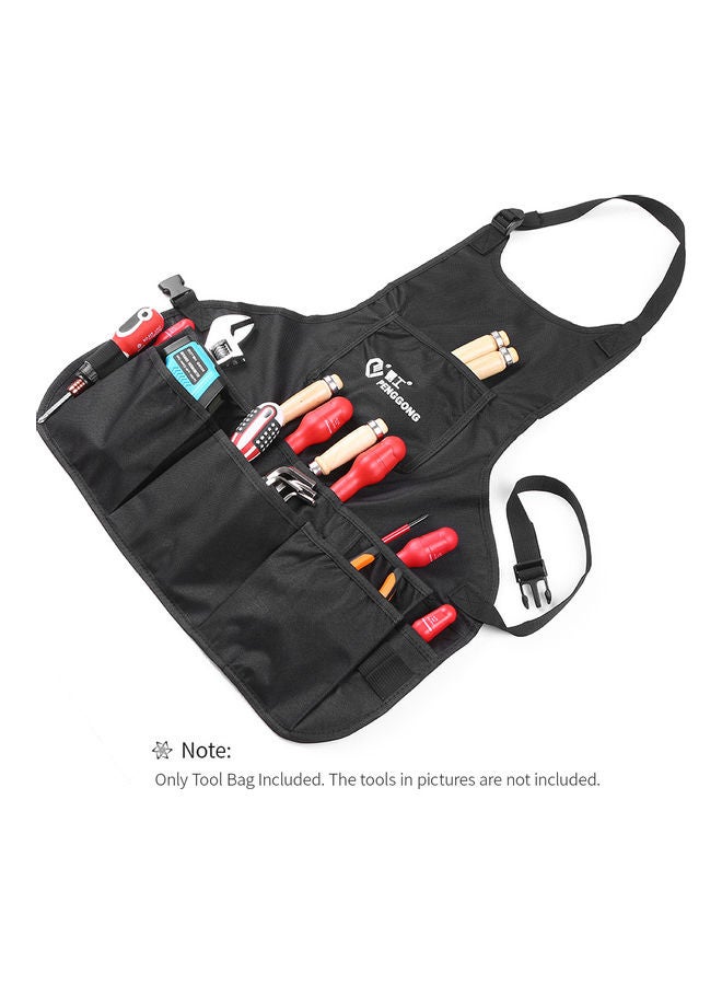 Canvas Gardening Tool Apron Tools Bag With Pockets Black 22 x 4 x 16cm