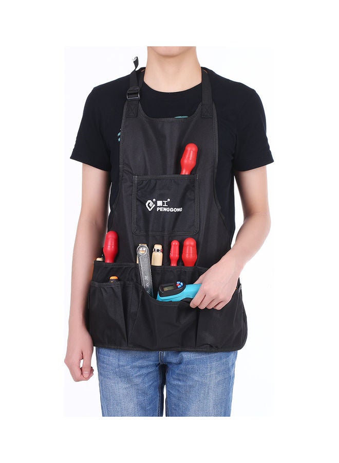 Canvas Gardening Tool Apron Tools Bag With Pockets Black 22 x 4 x 16cm