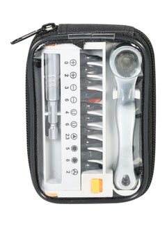 12 Piece Mini Ratcheting Screwdriver Bits Set With 1/4 Inch Drive multicolour 12 x 2 x 8cm