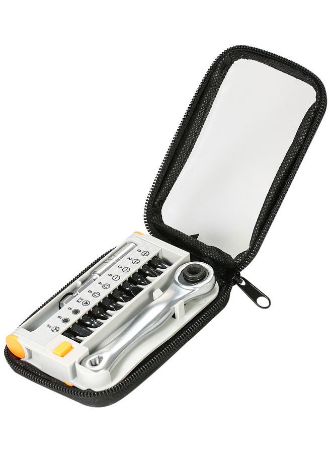 PENGGONG - 12 Piece Mini Ratcheting Screwdriver Bits Set With 1/4 Inch Drive multicolour 12 x 2 x 8cm - Image 1