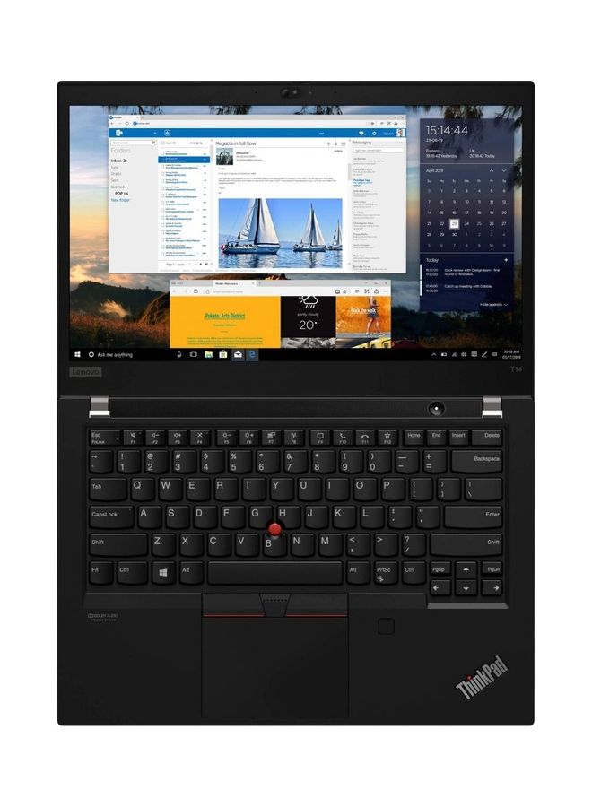 Lenovo - ThinkPad T14 Laptop With 14-Inch Display, Intel Core i7-10510U Processor/Windows 10 Pro/8GB RAM/512GB SSD/2GB NVIDIA GeForce MX330 English/Arabic Black - Image 1