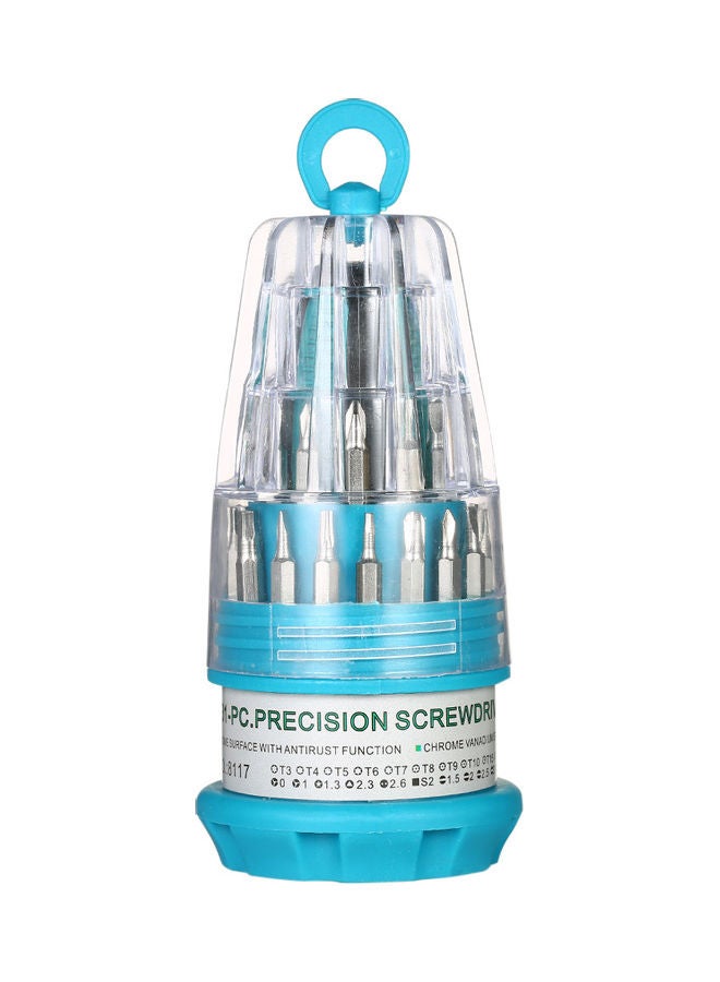 PENGGONG 30 Piece Multi-Purpose Screwdriver Set Blue/Black/Silver 12x6x6cm - Image 1