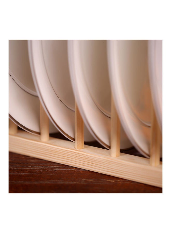 Multi-purpose Wooden Dish Rack Beige  - Image 2