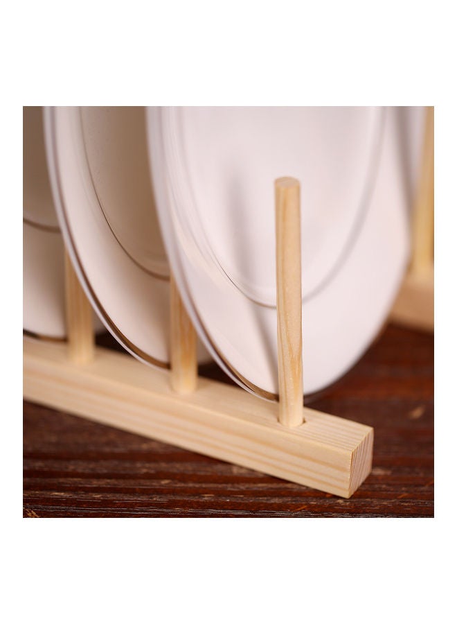 Multi-purpose Wooden Dish Rack Beige  - Image 4