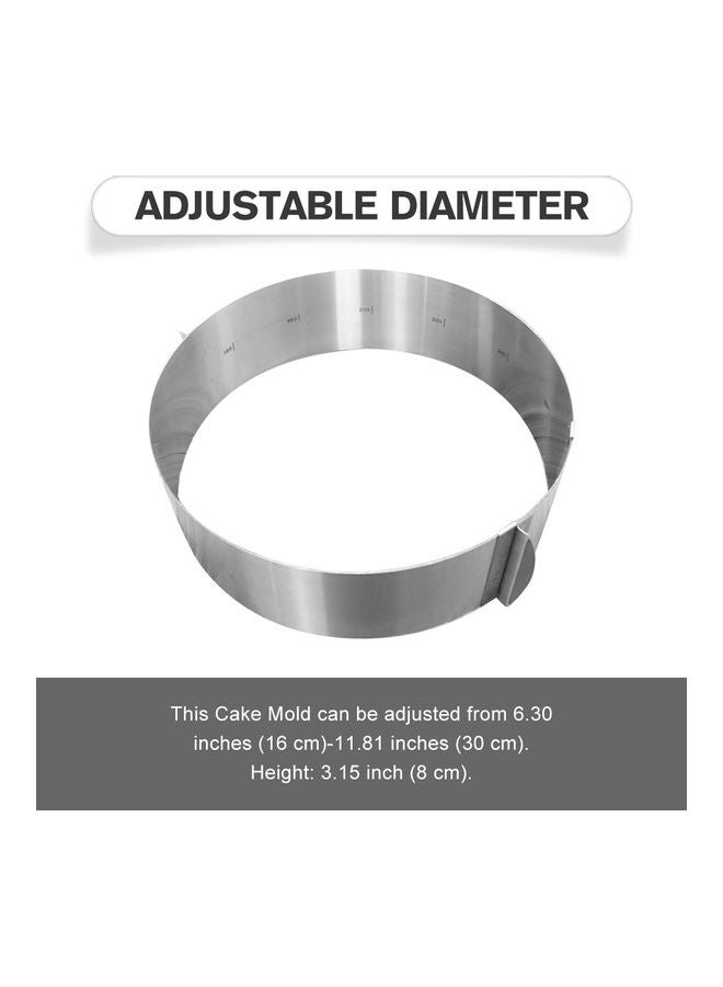 Retractable Stainless Steel Cake Ring silver 0.302kg  - Image 3