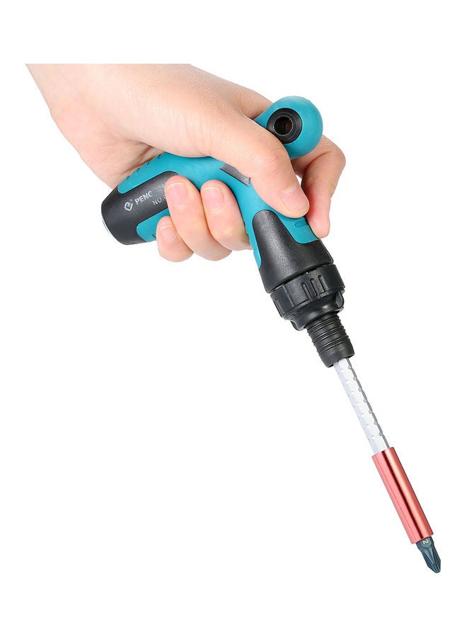 PENGGONG - 17 Piece Retractable Magnetic Sockets Screwdrivers Set With Hex Torx Slotted Phillips Bits multicolour 28.5 x 4.5 x 12cm - Image 1