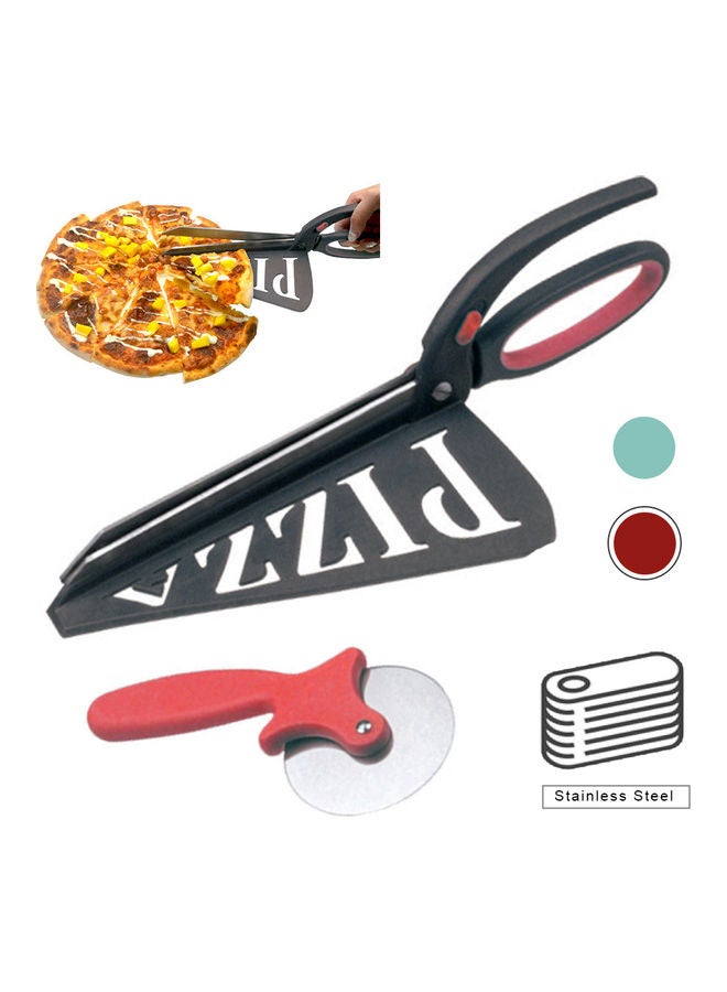 Stainless Steel Pizza Scissors And Pizza Cutter Wheel Multicolour 0.425kg - Image 3