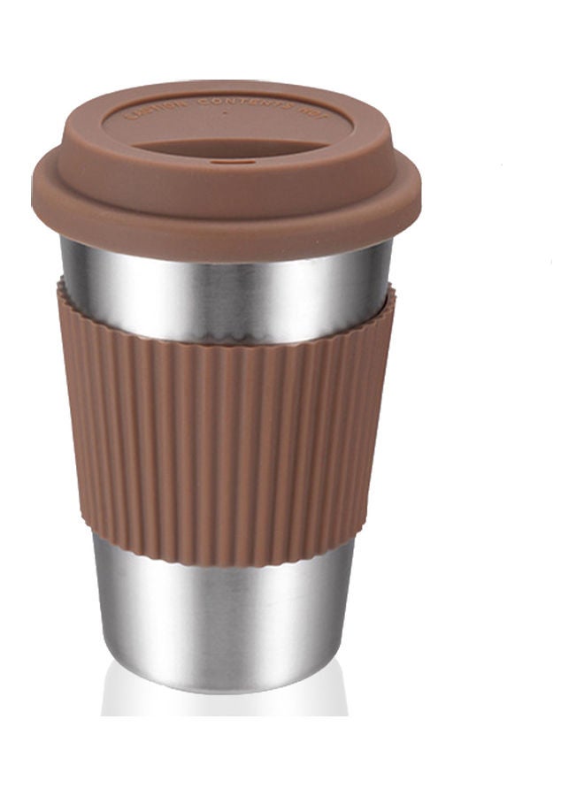 Stainless Steel Vacuum Insulated Tumbler Cup With Lid Brown  - Image 1