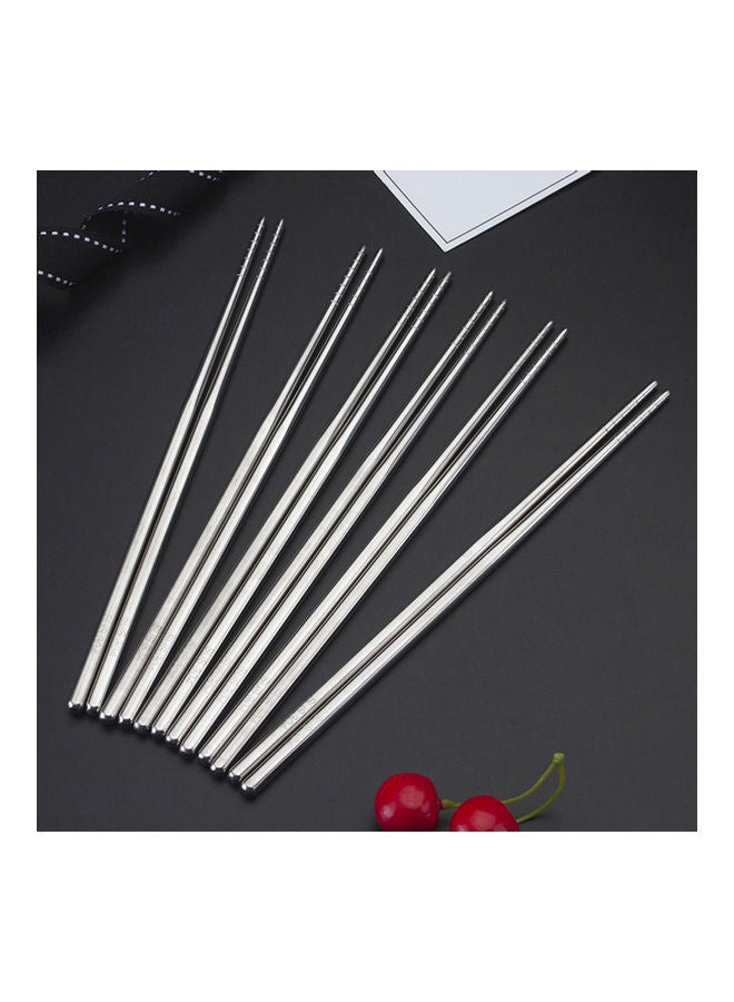Stainless Steel Chopsticks 10 Pairs Silver 0.234kg  - Image 4